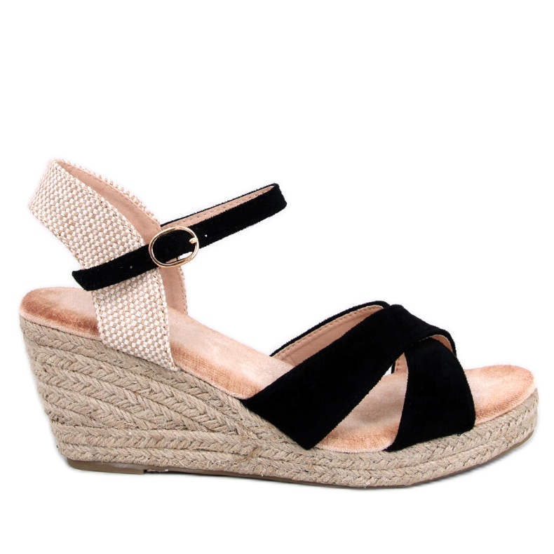 Willa Black espadrille-kiila sandaalit musta
