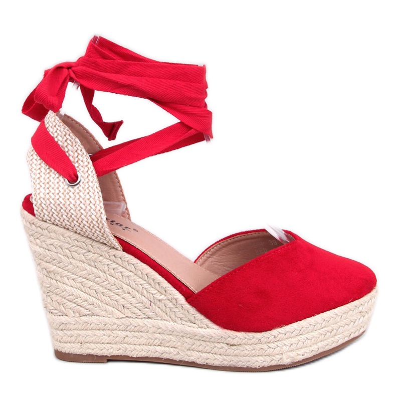 Francis Red wedge espadrillit punainen