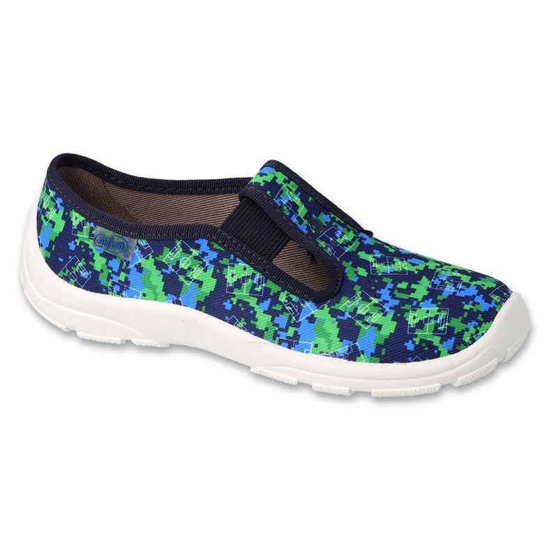 Befadon lasten tossut 975Y176 laivastonvihreät kuviot monivärinen