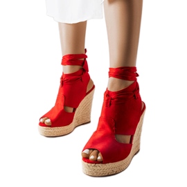 Baaderin punaiset kiila sandaalit punainen