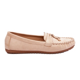 PS1 Klassiset mokkanahkaiset loafers beige Good Time