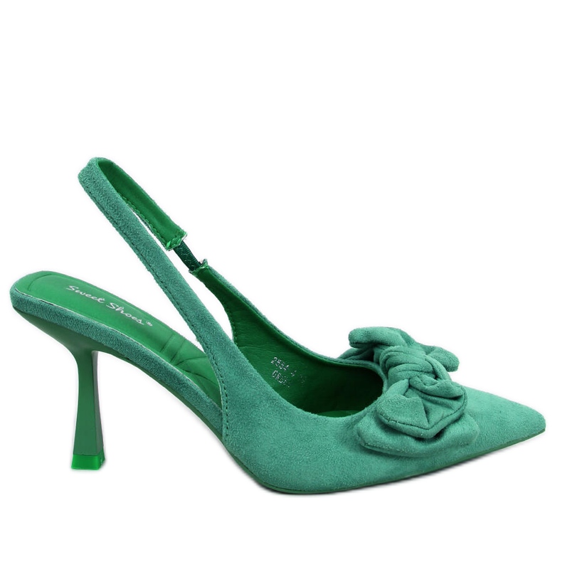 Shirley Green avoimet kantapääpumput vihreä