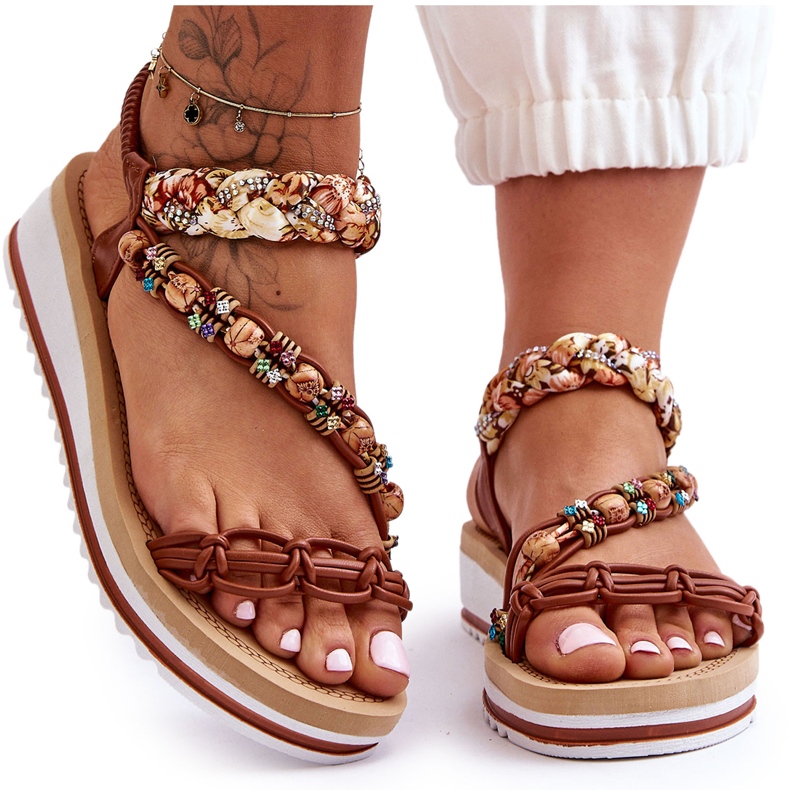 Mukavat Naisten Wedge Sandaalit Ruskeat Jodie