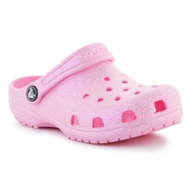 Crocs Classic Glitter Clog K Jr 206993-6S0 vaaleanpunainen Crocs Classic Glitter Clog K Jr 206993-6S0 vaaleanpunainen