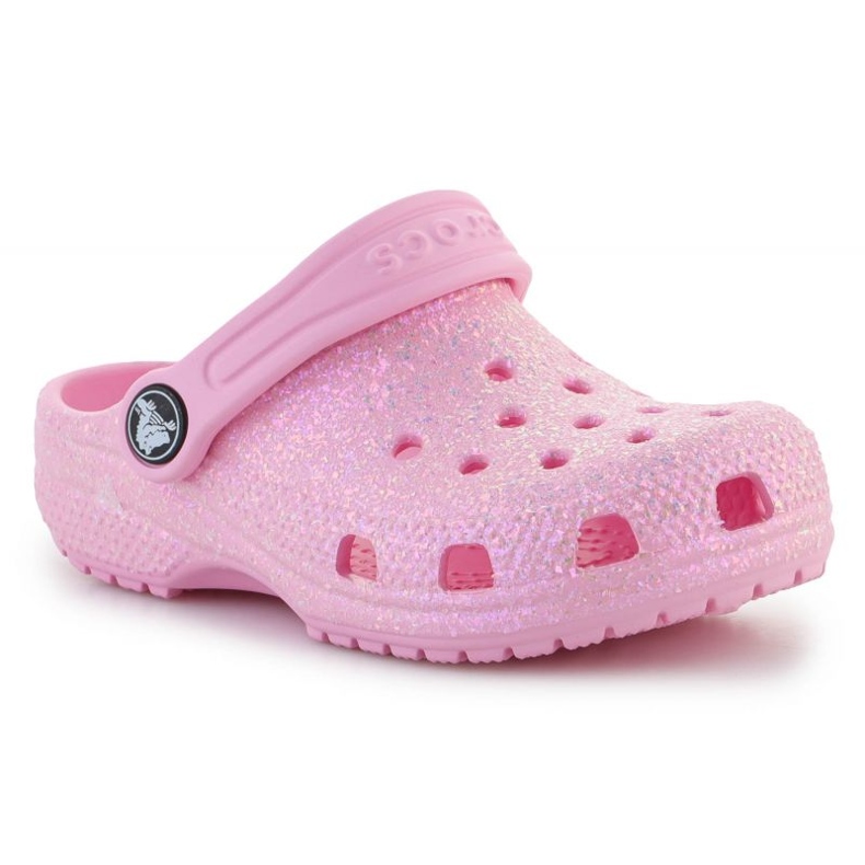 Crocs Classic Glitter Clog K Jr 206992-6S0 vaaleanpunainen