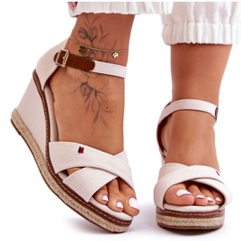 Naisten Wedge Sandaalit Vaalea beige Janet