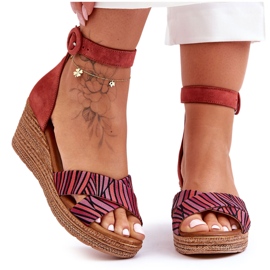 Maciejka Suede Wedge Sandaalit 04565-44 Punainen