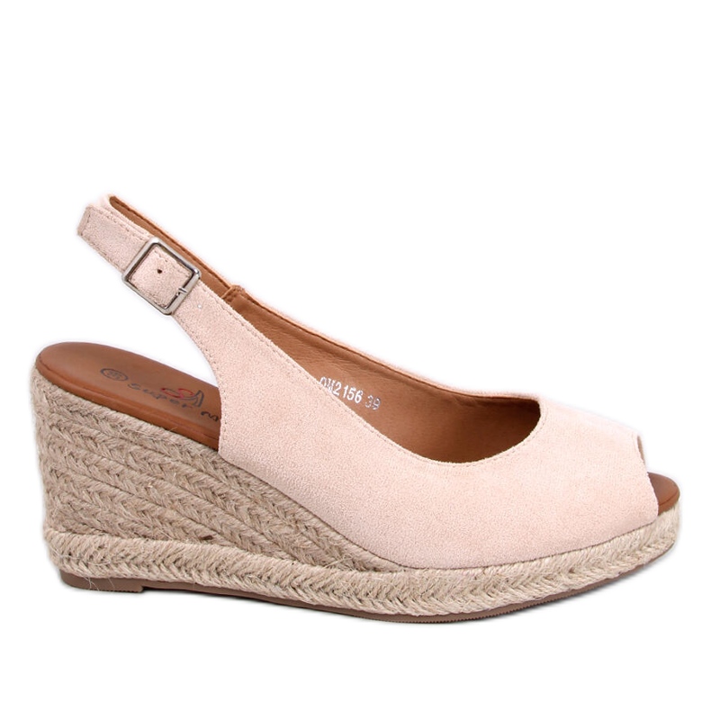 Nevil Beige espadrillit avoimella varpaalla