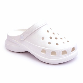 Vaahto Tossut Crocs On A Chunky Sole Valkoinen Katniss