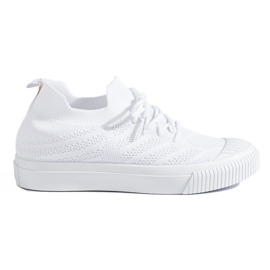 Naisten tekstiililenkkarit, valkoiset Shelovet valkoinen