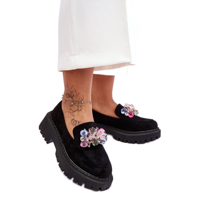 PS1 Naisten Crystal Loafers Musta Avril