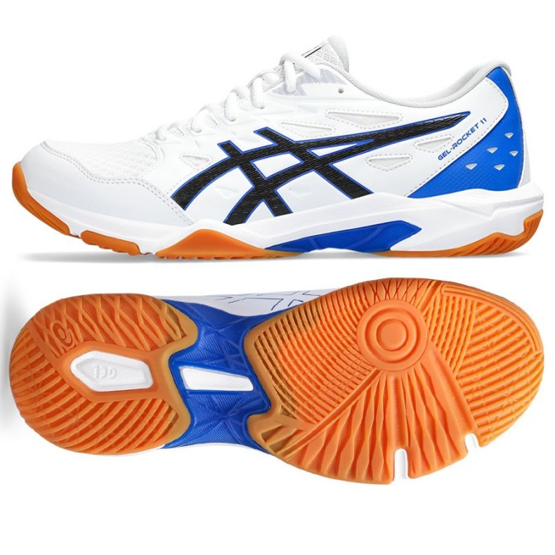 Asics GEL-ROCKET 11 M 1071A091-100 kengät valkoinen valkoinen