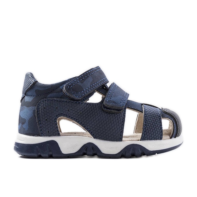 Millardin laivastonsiniset sandaalit nahkaisella pohjallisella sininen