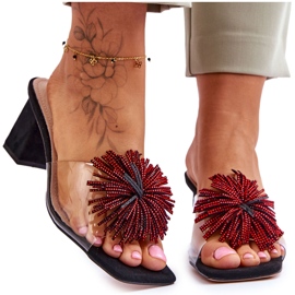 Naisten läpinäkyvät korkokengät S.Barski KV-AP658-1 Musta