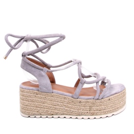 Renau Grey platform espadrill sandaalit harmaa