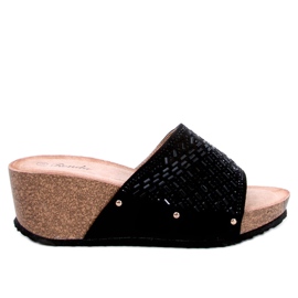 Greco Black wedge sandaalit musta