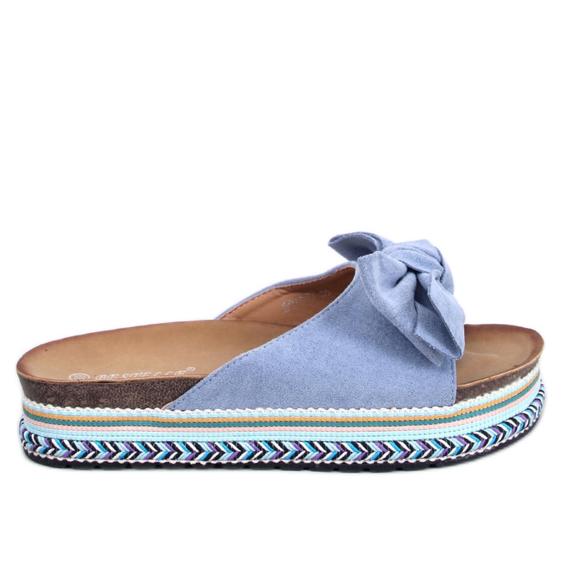 Delair Blue korkeapohjaiset rusetti sandaalit sininen