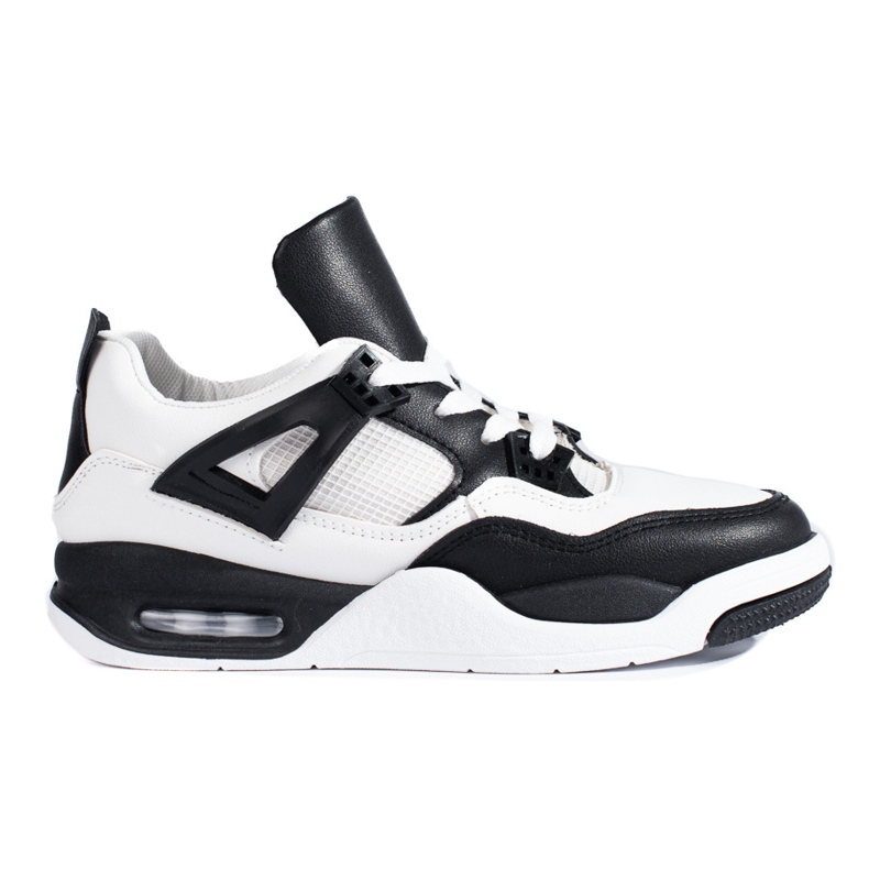 Shelovetin mustavalkoiset lenkkarit paksulla pohjalla