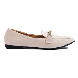 Shelovet beige-mokkanahkakoristeiset slip-on loaferit