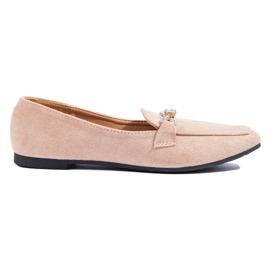 Shelovet beige-mokkanahkakoristeiset slip-on loaferit