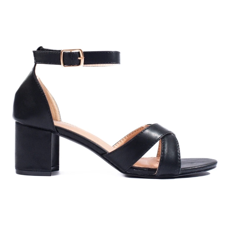 Naisten Shelovet mustakorkoiset sandaalit