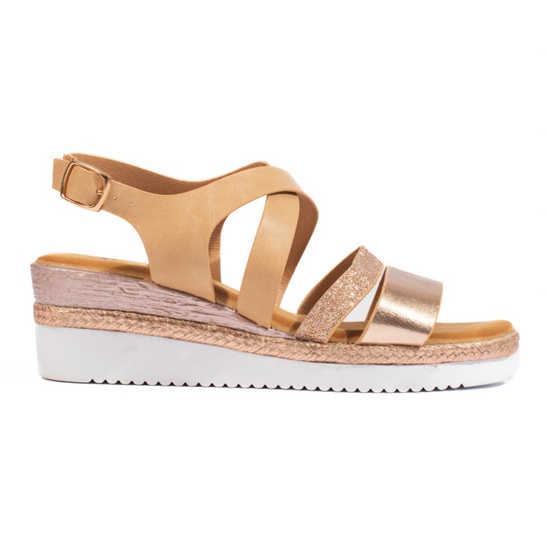 Naisten Shelovet beige-kiila sandaalit