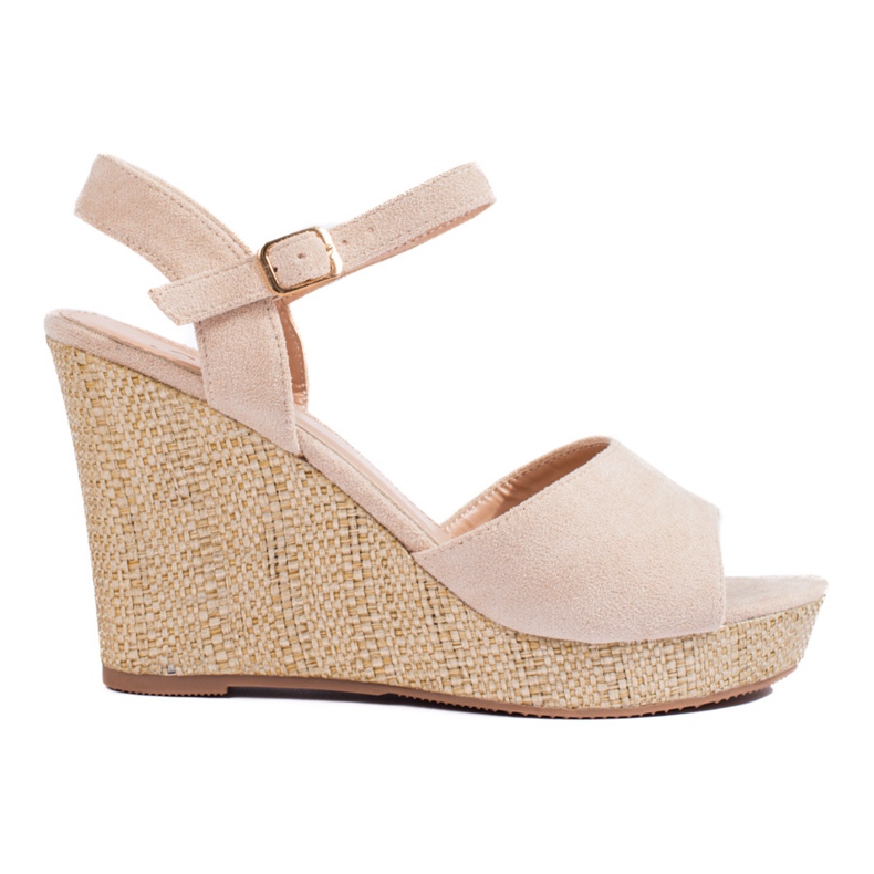 Shelovet beige korkeakiila-espadrillit