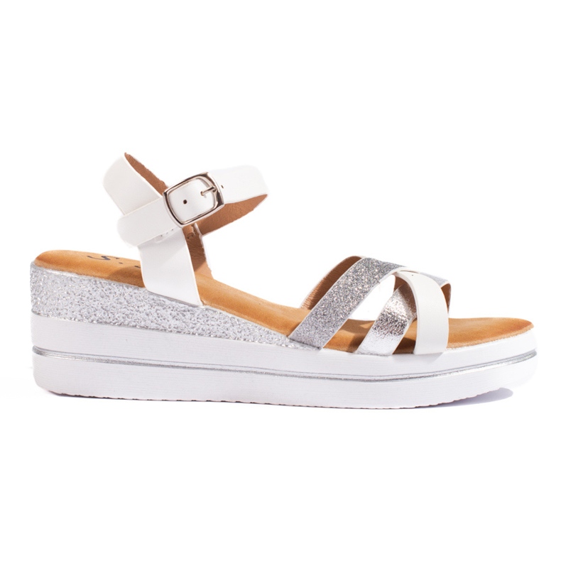 Naisten valkoiset Shelovet sandaalit valkoinen