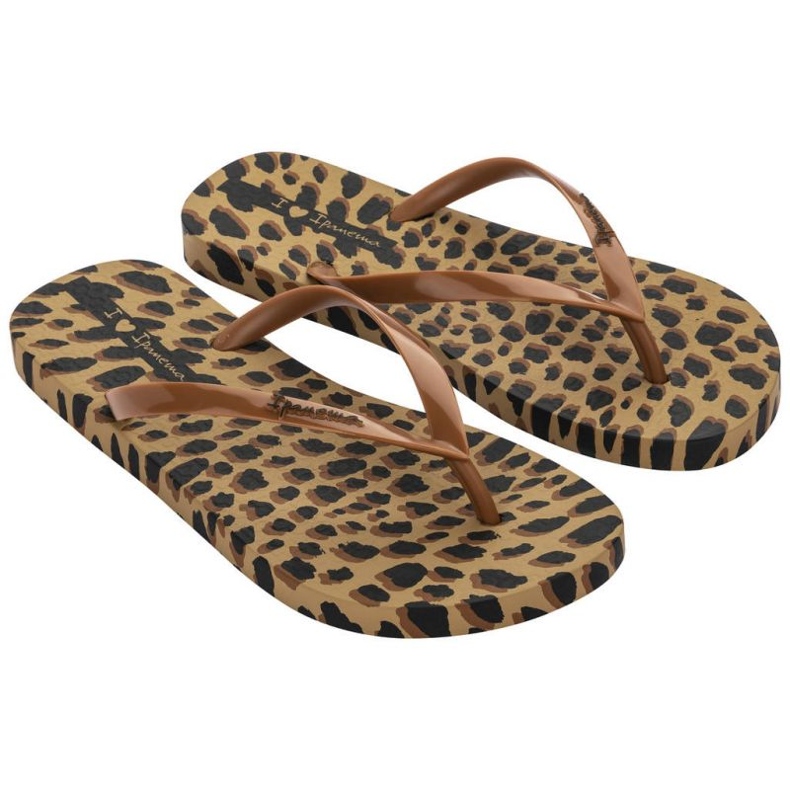 Ipanema Animale Print Ii Fem Flip Flops W 83306 AJ138 ruskea