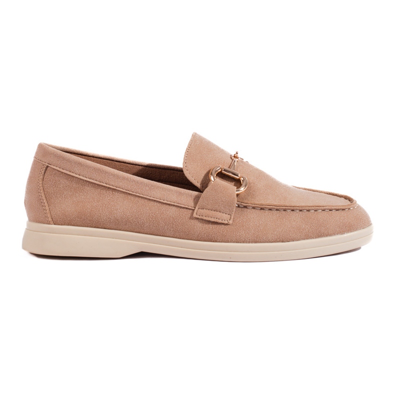 Shelovet ruskeat mokkanahkaiset brogues beige