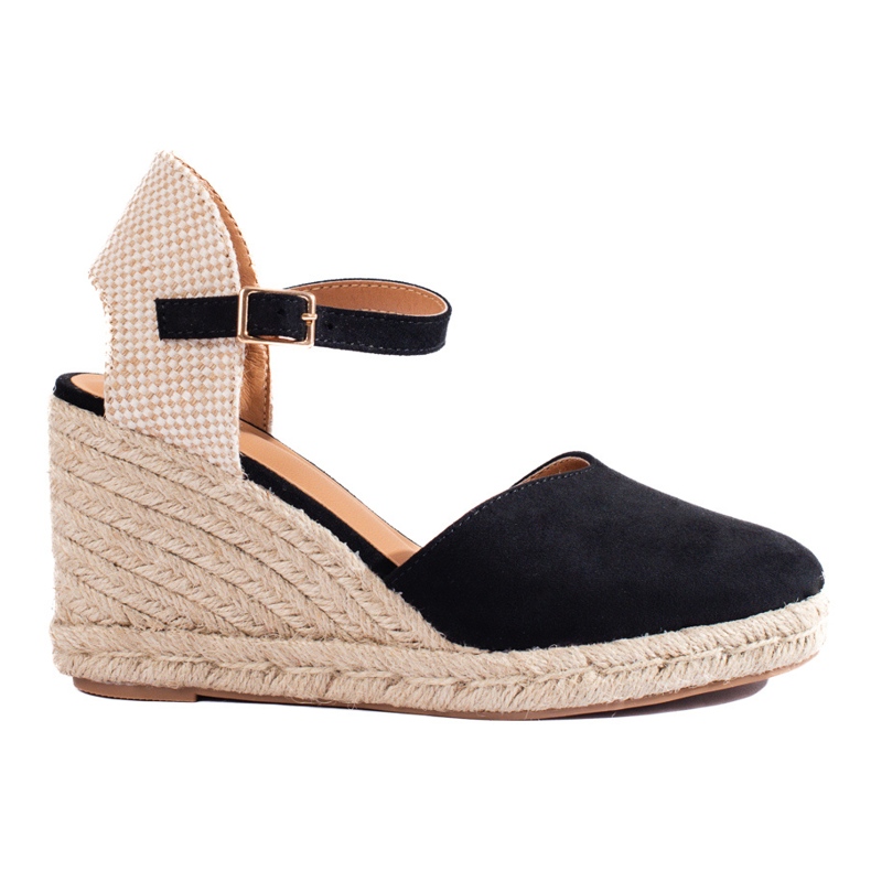 Naisten mustat Shelovet wedge espadrillit