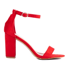 Shelovetin punaiset mokkanahkakorkokengät punainen