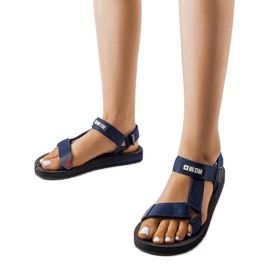 Tummansiniset urheilusandaalit Big Star DD274A283 sininen