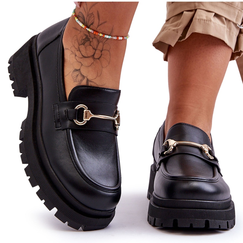 PS1 Naisten Classic Platform Loafers Black Miracle musta