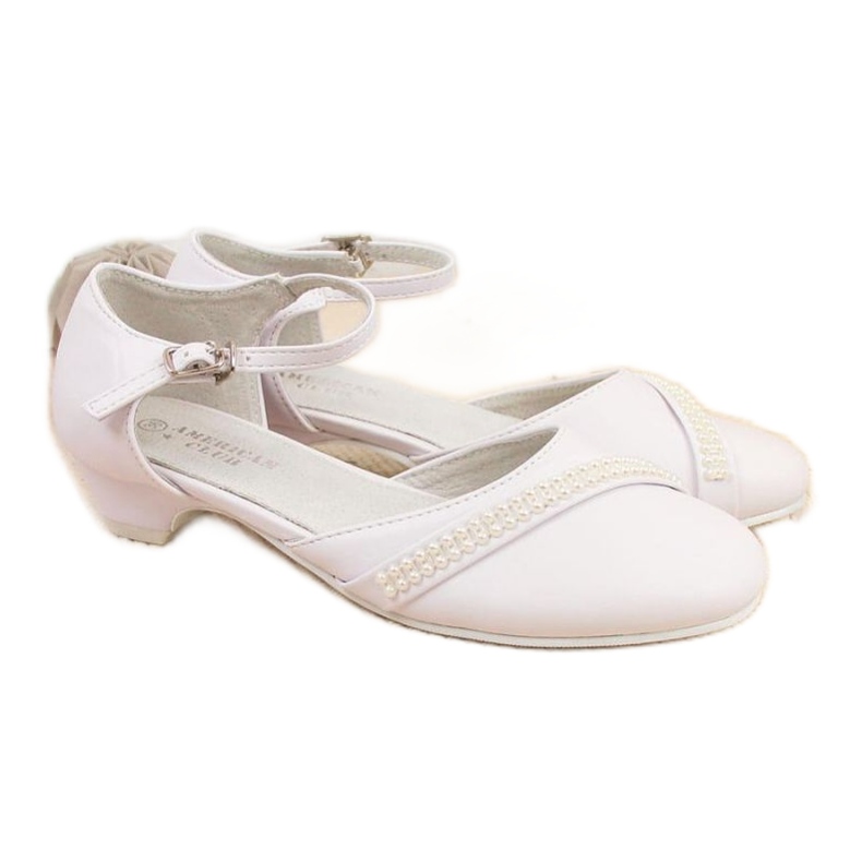 Sandaalit lippassa American Club Jr. AM782 valkoinen