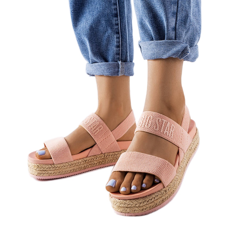 Big Star LL274859 vaaleanpunaiset alustasandaalit vaaleanpunainen