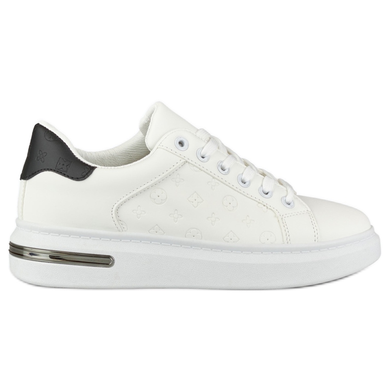 Urheilukengät koristeellisella selkänojalla valkoinen