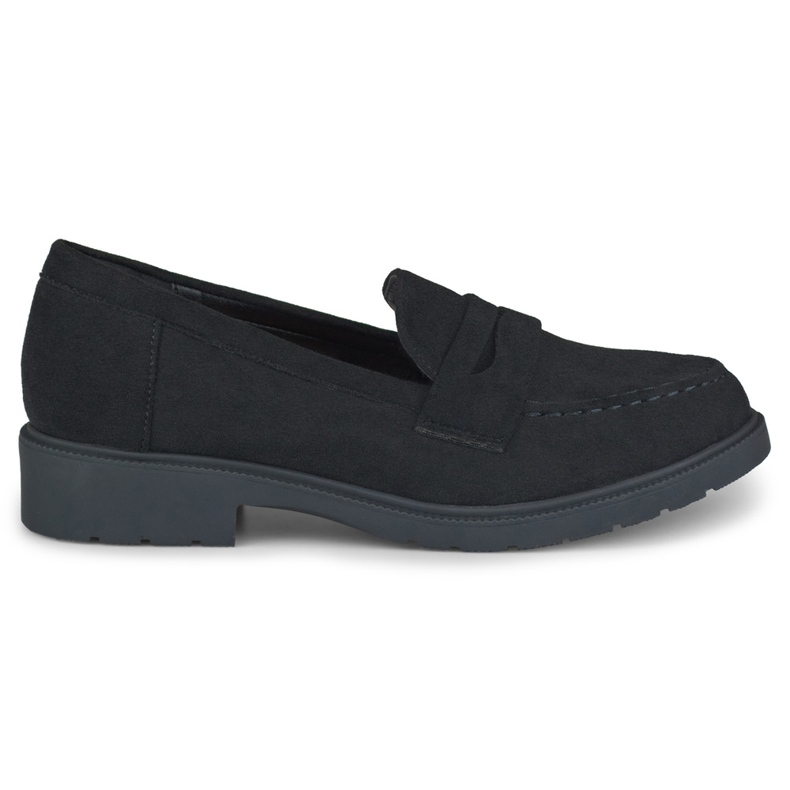 Mustat klassiset mokkanahkaiset naisten kengät