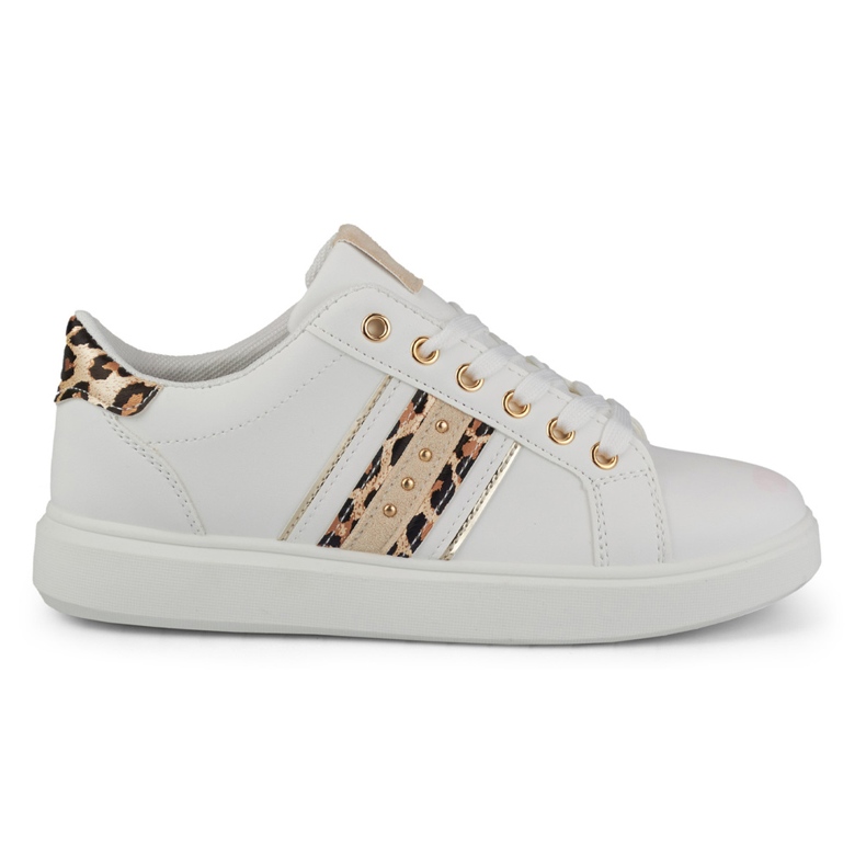 Valkoiset naisten urheilukengät herkällä koristeella valkoinen