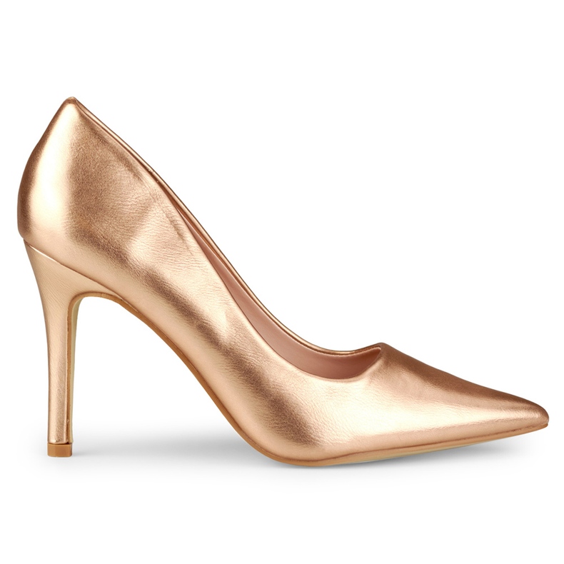 Kultaiset klassiset pinssit eko-nahasta kultainen