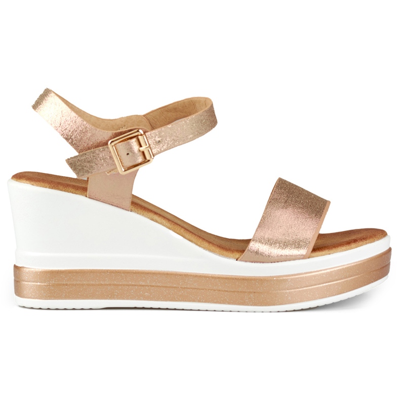 Mukavat naisten kiila sandaalit kultainen