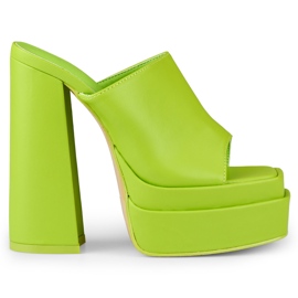 Evelynin lime-korkokengät vihreä