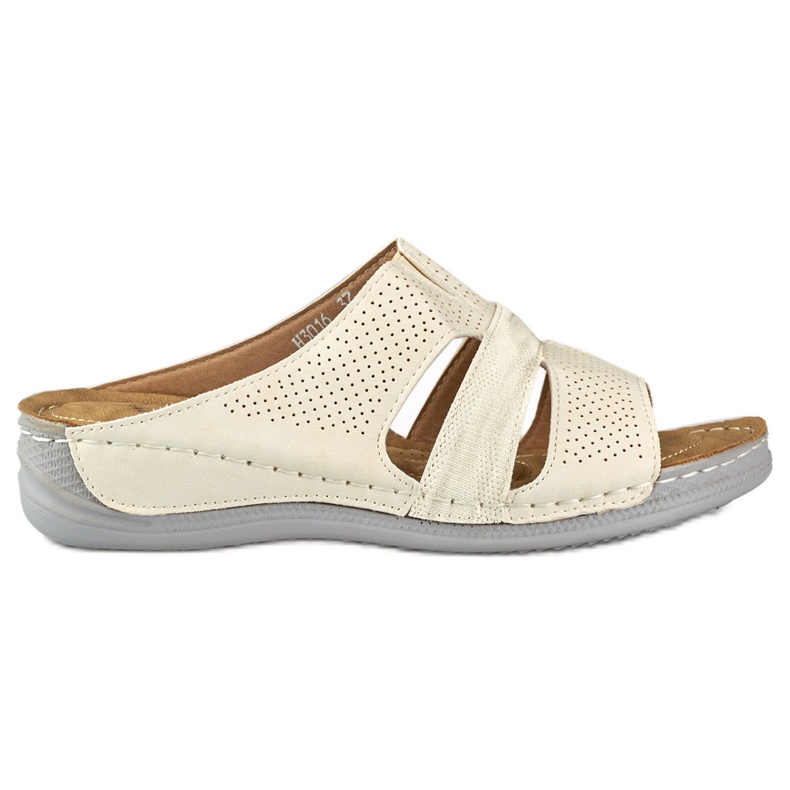 Naisten beigenväriset mukavat tossut