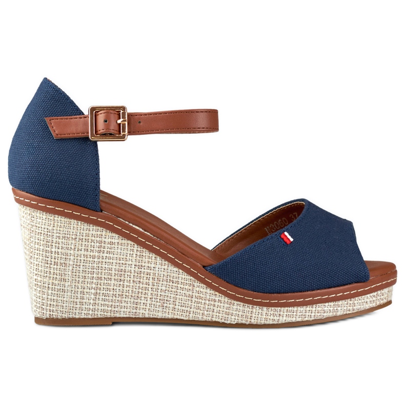Naisten laivastonsiniset kiila sandaalit merkiltä Tomm sininen