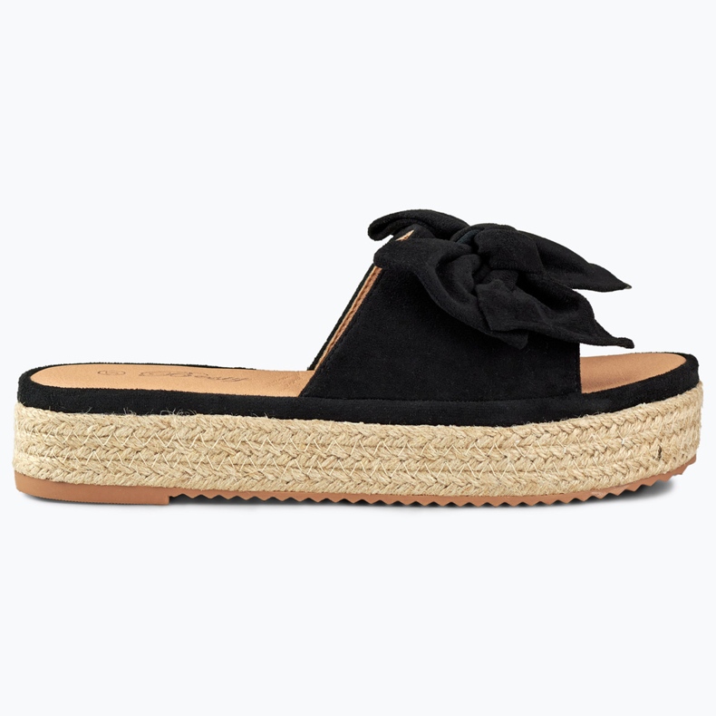 Mustat espadrillit jousella