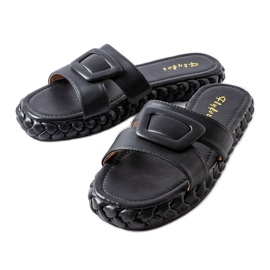 Francescon mustat alustasandaalit