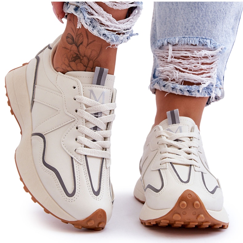 FJ1 Naisten urheilukengät beige Faro valkoinen