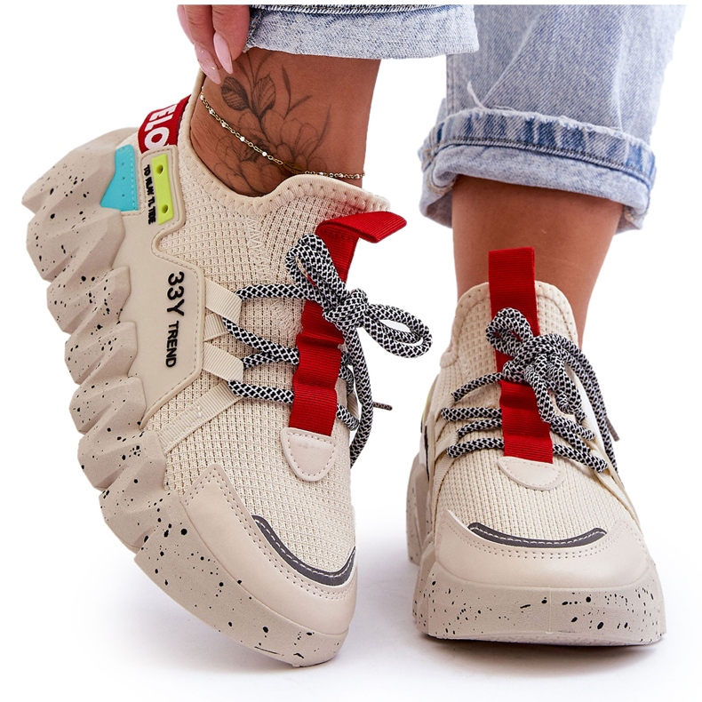 PS1 Muodikkaat Slip-on lenkkarit beige Evolution