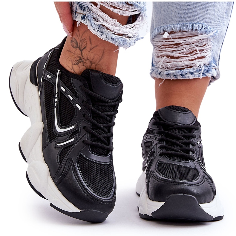 FG2 Naisten urheilukengät Tennarit Mustat Feluci