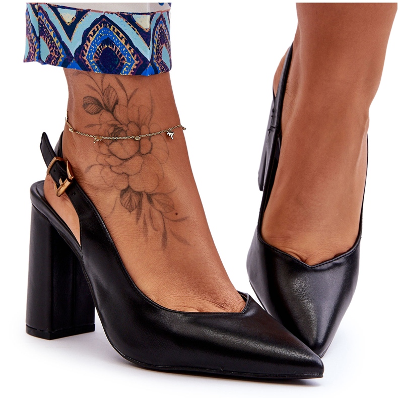 Klassiset Peep Toe Pumps Black My Love musta